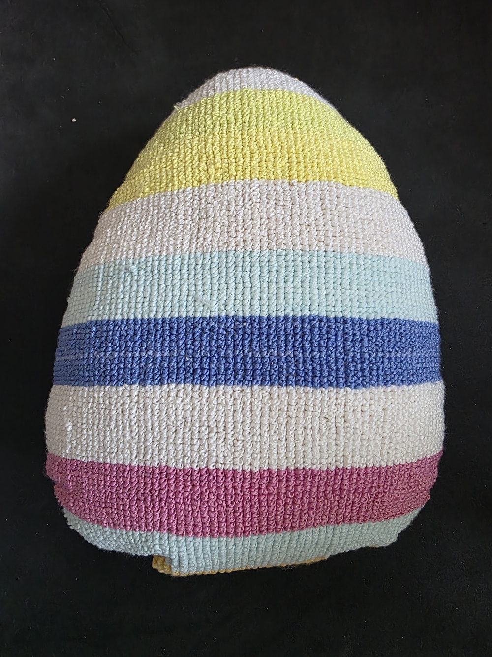 Room Essentials Striped Easter Egg Pillow in Yellow, Blue, Pink, Cream